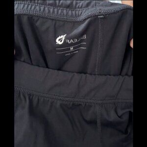 baleaf Men's Yoga Pants with Pockets, Workout Compression Pants Men Black Medium